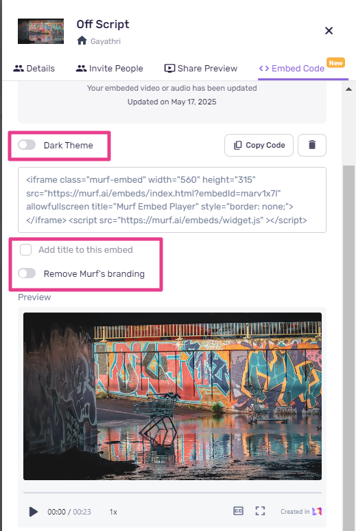 HTML Embed