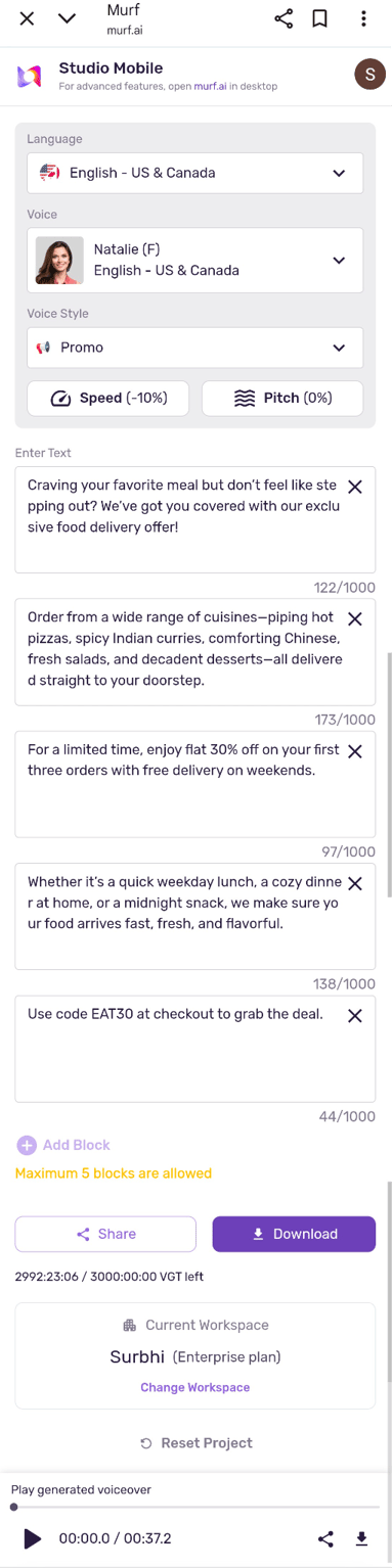 mobile web app